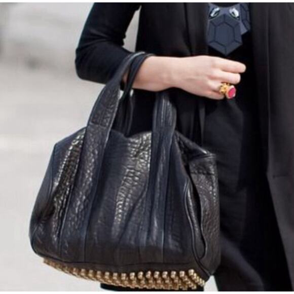 Alexander Wang Women’s Black Pebbled Leather Rocco Bag - Picture 3 of 16